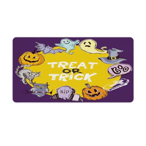 Großes Gaming-Mauspad, Halloween-Doodle-Druck, Schreibtischmatte, rutschfest, wasserdicht, Gummiunterseite, verlängerte lange Tastaturmatte, Schreibtischzubehör für Gaming, Büro und Zuhause, 40 x 75 Großes Gaming-Mauspad, Halloween-Doodle-Druck, Schreibtischmatte, rutschfest, wasserdicht, Gummiunterseite, verlängerte lange Tastaturmatte, Schreibtischzubehör für Gaming, Büro und Zuhause, 40 x 75 von Niapessel