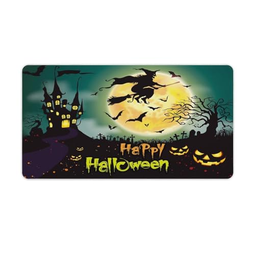 Großes Gaming-Mauspad, Halloween-Hexe, Vollmond-Druck, Schreibtischmatte, rutschfeste wasserdichte Gummiunterseite, verlängerte lange Tastaturmatte, Schreibtischzubehör für Gaming, Büro und Zuhause Großes Gaming-Mauspad, Halloween-Hexe, Vollmond-Druck, Schreibtischmatte, rutschfeste wasserdichte Gummiunterseite, verlängerte lange Tastaturmatte, Schreibtischzubehör für Gaming, Büro und Zuhause von Niapessel