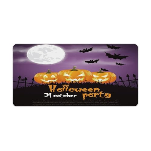 Großes Gaming-Mauspad, Halloween-Kürbis-Druck, Schreibtischmatte, rutschfest, wasserdicht, Gummiunterseite, verlängerte lange Tastaturmatte, Schreibtischzubehör für Gaming, Büro und Zuhause, 30 x 60 Großes Gaming-Mauspad, Halloween-Kürbis-Druck, Schreibtischmatte, rutschfest, wasserdicht, Gummiunterseite, verlängerte lange Tastaturmatte, Schreibtischzubehör für Gaming, Büro und Zuhause, 30 x 60 von Niapessel