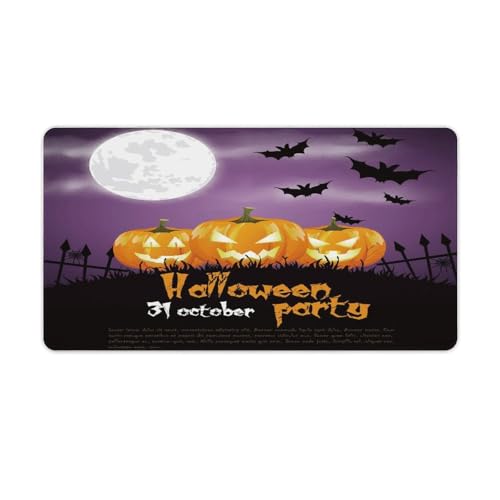 Großes Gaming-Mauspad, Halloween-Kürbis-Druck, Schreibtischmatte, rutschfest, wasserdicht, Gummiunterseite, verlängerte lange Tastaturmatte, Schreibtischzubehör für Gaming, Büro und Zuhause, 40 x 75 Großes Gaming-Mauspad, Halloween-Kürbis-Druck, Schreibtischmatte, rutschfest, wasserdicht, Gummiunterseite, verlängerte lange Tastaturmatte, Schreibtischzubehör für Gaming, Büro und Zuhause, 40 x 75 von Niapessel