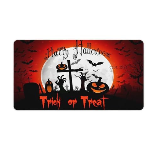 Großes Gaming-Mauspad, Halloween-Nacht-Druck, Schreibtischmatte, rutschfeste, wasserdichte Gummiunterseite, verlängerte lange Tastaturmatte, Schreibtischzubehör für Gaming, Büro und Zuhause, 40 x 75 Großes Gaming-Mauspad, Halloween-Nacht-Druck, Schreibtischmatte, rutschfeste, wasserdichte Gummiunterseite, verlängerte lange Tastaturmatte, Schreibtischzubehör für Gaming, Büro und Zuhause, 40 x 75 von Niapessel