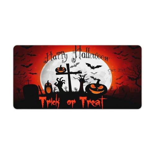 Großes Gaming-Mauspad, Halloween-Nacht-Druck, Schreibtischmatte, rutschfeste wasserdichte Gummiunterseite, verlängerte lange Tastaturmatte, Schreibtischzubehör für Gaming, Büro und Zuhause, 30 x 60 cm Großes Gaming-Mauspad, Halloween-Nacht-Druck, Schreibtischmatte, rutschfeste wasserdichte Gummiunterseite, verlängerte lange Tastaturmatte, Schreibtischzubehör für Gaming, Büro und Zuhause, 30 x 60 cm von Niapessel