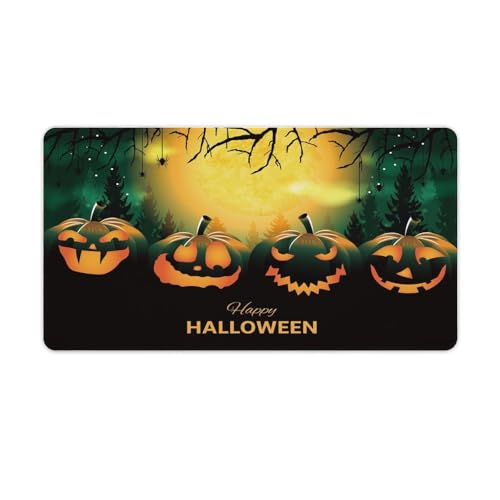 Großes Gaming-Mauspad, Halloween-Nacht-Kürbis-Druck, Schreibtischmatte, rutschfest, wasserdicht, Gummiunterseite, verlängerte lange Tastaturmatte, Schreibtischzubehör für Gaming, Büro und Zuhause, 40 Großes Gaming-Mauspad, Halloween-Nacht-Kürbis-Druck, Schreibtischmatte, rutschfest, wasserdicht, Gummiunterseite, verlängerte lange Tastaturmatte, Schreibtischzubehör für Gaming, Büro und Zuhause, 40 von Niapessel