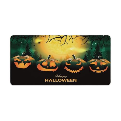 Großes Gaming-Mauspad, Halloween-Nacht-Kürbis-Druck, Schreibtischmatte, rutschfest, wasserdicht, Gummiunterseite, verlängerte lange Tastaturmatte, Schreibtischzubehör für Gaming, Büro und Zuhause, 30 Großes Gaming-Mauspad, Halloween-Nacht-Kürbis-Druck, Schreibtischmatte, rutschfest, wasserdicht, Gummiunterseite, verlängerte lange Tastaturmatte, Schreibtischzubehör für Gaming, Büro und Zuhause, 30 von Niapessel