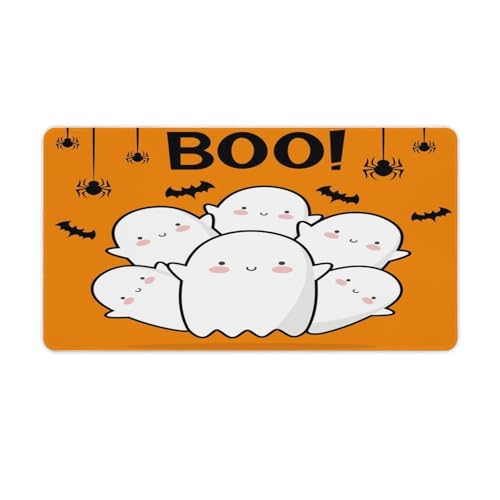 Großes Gaming-Mauspad, Halloween-Schreibtischunterlage mit niedlichem Geisterdruck, rutschfeste wasserdichte Gummiunterseite, verlängerte lange Tastaturmatte, Schreibtischzubehör für Gaming, Büro und Großes Gaming-Mauspad, Halloween-Schreibtischunterlage mit niedlichem Geisterdruck, rutschfeste wasserdichte Gummiunterseite, verlängerte lange Tastaturmatte, Schreibtischzubehör für Gaming, Büro und von Niapessel