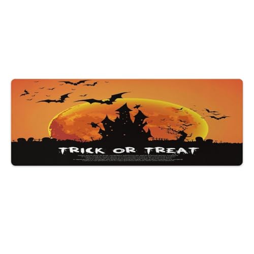 Großes Gaming-Mauspad, Halloween-Schreibunterlage mit Süßigkeiten-oder Leckerei-Druck, rutschfeste wasserdichte Gummiunterseite, verlängerte lange Tastaturmatte, Schreibtischzubehör für Gaming, Büro Großes Gaming-Mauspad, Halloween-Schreibunterlage mit Süßigkeiten-oder Leckerei-Druck, rutschfeste wasserdichte Gummiunterseite, verlängerte lange Tastaturmatte, Schreibtischzubehör für Gaming, Büro von Niapessel