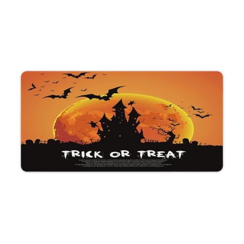 Großes Gaming-Mauspad, Halloween-Schreibunterlage mit Süßigkeiten-oder Leckerei-Druck, rutschfeste wasserdichte Gummiunterseite, verlängerte lange Tastaturmatte, Schreibtischzubehör für Gaming, Büro Großes Gaming-Mauspad, Halloween-Schreibunterlage mit Süßigkeiten-oder Leckerei-Druck, rutschfeste wasserdichte Gummiunterseite, verlängerte lange Tastaturmatte, Schreibtischzubehör für Gaming, Büro von Niapessel