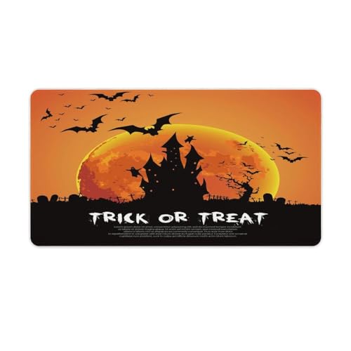 Großes Gaming-Mauspad, Halloween-Schreibunterlage mit Süßigkeiten-oder Leckerei-Druck, rutschfeste wasserdichte Gummiunterseite, verlängerte lange Tastaturmatte, Schreibtischzubehör für Gaming, Büro Großes Gaming-Mauspad, Halloween-Schreibunterlage mit Süßigkeiten-oder Leckerei-Druck, rutschfeste wasserdichte Gummiunterseite, verlängerte lange Tastaturmatte, Schreibtischzubehör für Gaming, Büro von Niapessel
