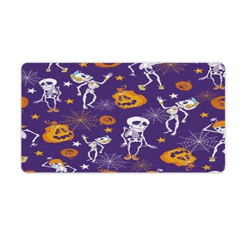 Großes Gaming-Mauspad, Halloween-Skelette, Kürbis-Druck, Schreibtischmatte, rutschfeste wasserdichte Gummiunterseite, verlängerte lange Tastaturmatte, Schreibtischzubehör für Gaming, Büro und Zuhause Großes Gaming-Mauspad, Halloween-Skelette, Kürbis-Druck, Schreibtischmatte, rutschfeste wasserdichte Gummiunterseite, verlängerte lange Tastaturmatte, Schreibtischzubehör für Gaming, Büro und Zuhause von Niapessel