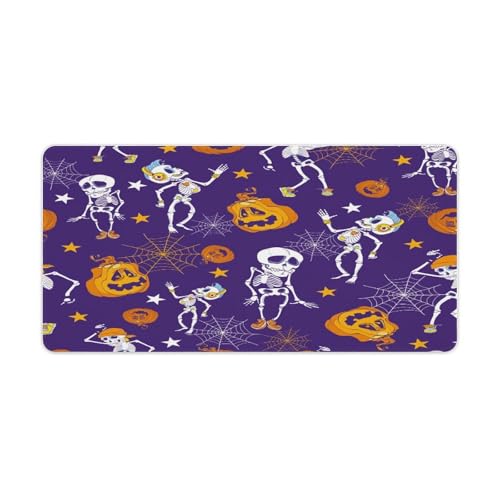 Großes Gaming-Mauspad, Halloween-Skelette, Kürbis-Druck, Schreibtischmatte, rutschfeste wasserdichte Gummiunterseite, verlängerte lange Tastaturmatte, Schreibtischzubehör für Gaming, Büro und Zuhause Großes Gaming-Mauspad, Halloween-Skelette, Kürbis-Druck, Schreibtischmatte, rutschfeste wasserdichte Gummiunterseite, verlängerte lange Tastaturmatte, Schreibtischzubehör für Gaming, Büro und Zuhause von Niapessel