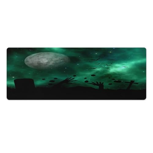 Großes Gaming-Mauspad, Halloween-Zombie-Druck, Schreibtischmatte, rutschfeste, wasserdichte Gummiunterseite, verlängerte lange Tastaturmatte, Schreibtischzubehör für Gaming, Büro und Zuhause, 30 x 80 Großes Gaming-Mauspad, Halloween-Zombie-Druck, Schreibtischmatte, rutschfeste, wasserdichte Gummiunterseite, verlängerte lange Tastaturmatte, Schreibtischzubehör für Gaming, Büro und Zuhause, 30 x 80 von Niapessel