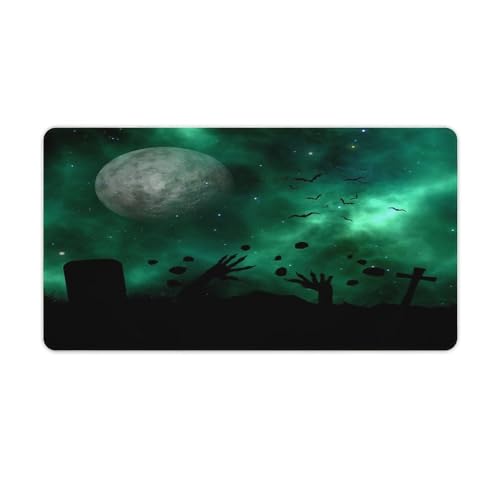 Großes Gaming-Mauspad, Halloween-Zombie-Druck, Schreibtischmatte, rutschfeste, wasserdichte Gummiunterseite, verlängerte lange Tastaturmatte, Schreibtischzubehör für Gaming, Büro und Zuhause, 40 x 75 Großes Gaming-Mauspad, Halloween-Zombie-Druck, Schreibtischmatte, rutschfeste, wasserdichte Gummiunterseite, verlängerte lange Tastaturmatte, Schreibtischzubehör für Gaming, Büro und Zuhause, 40 x 75 von Niapessel