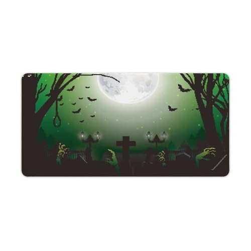Großes Gaming-Mauspad, Halloween-Zombie-Druck, Schreibtischmatte, rutschfeste wasserdichte Gummiunterseite, verlängerte lange Tastaturmatte, Schreibtischzubehör für Gaming, Büro und Zuhause, 30 x 60 Großes Gaming-Mauspad, Halloween-Zombie-Druck, Schreibtischmatte, rutschfeste wasserdichte Gummiunterseite, verlängerte lange Tastaturmatte, Schreibtischzubehör für Gaming, Büro und Zuhause, 30 x 60 von Niapessel