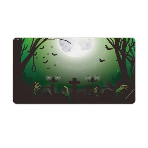 Großes Gaming-Mauspad, Halloween-Zombie-Druck, Schreibtischmatte, rutschfeste wasserdichte Gummiunterseite, verlängerte lange Tastaturmatte, Schreibtischzubehör für Gaming, Büro und Zuhause, 40 x 75 Großes Gaming-Mauspad, Halloween-Zombie-Druck, Schreibtischmatte, rutschfeste wasserdichte Gummiunterseite, verlängerte lange Tastaturmatte, Schreibtischzubehör für Gaming, Büro und Zuhause, 40 x 75 von Niapessel