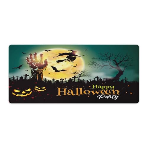 Großes Gaming-Mauspad, Halloween-Zombie-Handabdruck, Schreibtischmatte, rutschfeste wasserdichte Gummiunterseite, verlängerte lange Tastaturmatte, Schreibtischzubehör für Gaming, Büro und Zuhause, 40 Großes Gaming-Mauspad, Halloween-Zombie-Handabdruck, Schreibtischmatte, rutschfeste wasserdichte Gummiunterseite, verlängerte lange Tastaturmatte, Schreibtischzubehör für Gaming, Büro und Zuhause, 40 von Niapessel