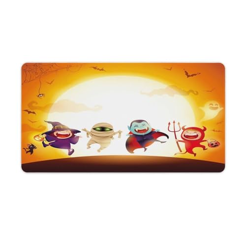 Großes Gaming-Mauspad, Happy Halloween-Druck, Schreibtischmatte, rutschfeste, wasserdichte Gummiunterseite, verlängerte lange Tastaturmatte, Schreibtischzubehör für Gaming, Büro und Zuhause, 40 x 75 Großes Gaming-Mauspad, Happy Halloween-Druck, Schreibtischmatte, rutschfeste, wasserdichte Gummiunterseite, verlängerte lange Tastaturmatte, Schreibtischzubehör für Gaming, Büro und Zuhause, 40 x 75 von Niapessel