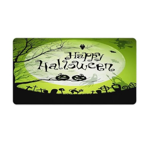 Großes Gaming-Mauspad, Happy Halloween-Druck, Schreibtischmatte, rutschfeste, wasserdichte Gummiunterseite, verlängerte lange Tastaturmatte, Schreibtischzubehör für Gaming, Büro und Zuhause, 40 x 75 Großes Gaming-Mauspad, Happy Halloween-Druck, Schreibtischmatte, rutschfeste, wasserdichte Gummiunterseite, verlängerte lange Tastaturmatte, Schreibtischzubehör für Gaming, Büro und Zuhause, 40 x 75 von Niapessel