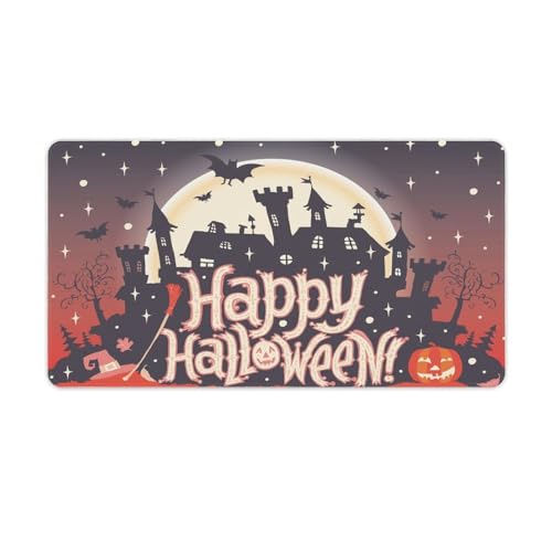 Großes Gaming-Mauspad, Happy Halloween-Druck, Schreibtischmatte, rutschfeste, wasserdichte Gummiunterseite, verlängerte lange Tastaturmatte, Schreibtischzubehör für Gaming, Büro und Zuhause, 40 x 75 Großes Gaming-Mauspad, Happy Halloween-Druck, Schreibtischmatte, rutschfeste, wasserdichte Gummiunterseite, verlängerte lange Tastaturmatte, Schreibtischzubehör für Gaming, Büro und Zuhause, 40 x 75 von Niapessel