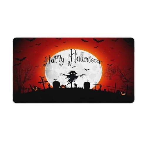 Großes Gaming-Mauspad, Happy Halloween-Druck, Schreibtischmatte, rutschfeste, wasserdichte Gummiunterseite, verlängerte lange Tastaturmatte, Schreibtischzubehör für Gaming, Büro und Zuhause, 40 x 75 Großes Gaming-Mauspad, Happy Halloween-Druck, Schreibtischmatte, rutschfeste, wasserdichte Gummiunterseite, verlängerte lange Tastaturmatte, Schreibtischzubehör für Gaming, Büro und Zuhause, 40 x 75 von Niapessel