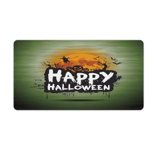Großes Gaming-Mauspad, Happy Halloween-Druck, Schreibtischmatte, rutschfeste, wasserdichte Gummiunterseite, verlängerte lange Tastaturmatte, Schreibtischzubehör für Gaming, Büro und Zuhause, 40 x 75 Großes Gaming-Mauspad, Happy Halloween-Druck, Schreibtischmatte, rutschfeste, wasserdichte Gummiunterseite, verlängerte lange Tastaturmatte, Schreibtischzubehör für Gaming, Büro und Zuhause, 40 x 75 von Niapessel