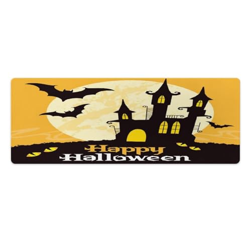 Großes Gaming-Mauspad, Happy Halloween-Druck, Schreibtischmatte, rutschfeste wasserdichte Gummiunterseite, verlängerte lange Tastaturmatte, Schreibtischzubehör für Gaming, Büro und Zuhause, 30 x 80 cm Großes Gaming-Mauspad, Happy Halloween-Druck, Schreibtischmatte, rutschfeste wasserdichte Gummiunterseite, verlängerte lange Tastaturmatte, Schreibtischzubehör für Gaming, Büro und Zuhause, 30 x 80 cm von Niapessel