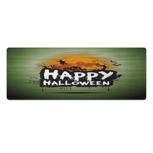 Großes Gaming-Mauspad, Happy Halloween-Druck, Schreibtischmatte, rutschfeste wasserdichte Gummiunterseite, verlängerte lange Tastaturmatte, Schreibtischzubehör für Gaming, Büro und Zuhause, 30 x 80 cm Großes Gaming-Mauspad, Happy Halloween-Druck, Schreibtischmatte, rutschfeste wasserdichte Gummiunterseite, verlängerte lange Tastaturmatte, Schreibtischzubehör für Gaming, Büro und Zuhause, 30 x 80 cm von Niapessel