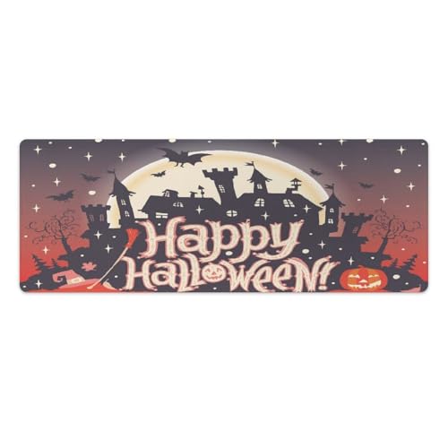 Großes Gaming-Mauspad, Happy Halloween-Druck, Schreibtischmatte, rutschfeste wasserdichte Gummiunterseite, verlängerte lange Tastaturmatte, Schreibtischzubehör für Gaming, Büro und Zuhause, 30 x 80 cm Großes Gaming-Mauspad, Happy Halloween-Druck, Schreibtischmatte, rutschfeste wasserdichte Gummiunterseite, verlängerte lange Tastaturmatte, Schreibtischzubehör für Gaming, Büro und Zuhause, 30 x 80 cm von Niapessel