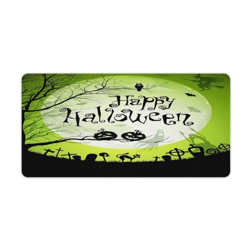 Großes Gaming-Mauspad, Happy Halloween-Druck, Schreibtischmatte, rutschfeste wasserdichte Gummiunterseite, verlängerte lange Tastaturmatte, Schreibtischzubehör für Gaming, Büro und Zuhause, 30 x 60 cm Großes Gaming-Mauspad, Happy Halloween-Druck, Schreibtischmatte, rutschfeste wasserdichte Gummiunterseite, verlängerte lange Tastaturmatte, Schreibtischzubehör für Gaming, Büro und Zuhause, 30 x 60 cm von Niapessel