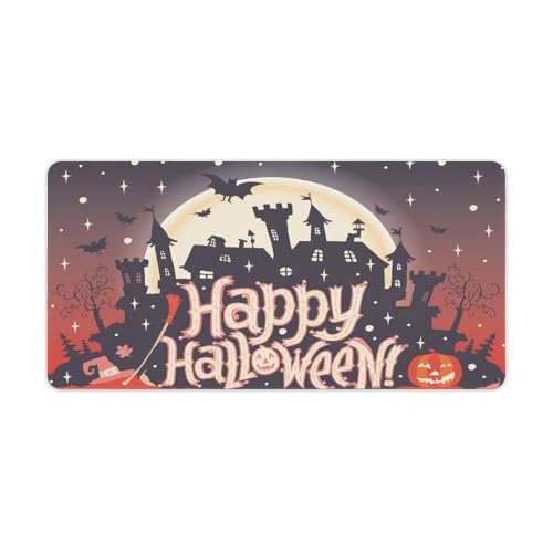 Großes Gaming-Mauspad, Happy Halloween-Druck, Schreibtischmatte, rutschfeste wasserdichte Gummiunterseite, verlängerte lange Tastaturmatte, Schreibtischzubehör für Gaming, Büro und Zuhause, 30 x 60 cm Großes Gaming-Mauspad, Happy Halloween-Druck, Schreibtischmatte, rutschfeste wasserdichte Gummiunterseite, verlängerte lange Tastaturmatte, Schreibtischzubehör für Gaming, Büro und Zuhause, 30 x 60 cm von Niapessel