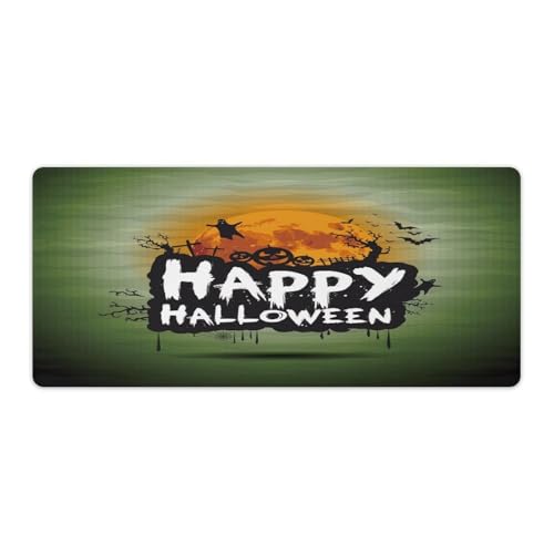 Großes Gaming-Mauspad, Happy Halloween-Druck, Schreibtischmatte, rutschfeste wasserdichte Gummiunterseite, verlängerte lange Tastaturmatte, Schreibtischzubehör für Gaming, Büro und Zuhause, 40 x 90 cm Großes Gaming-Mauspad, Happy Halloween-Druck, Schreibtischmatte, rutschfeste wasserdichte Gummiunterseite, verlängerte lange Tastaturmatte, Schreibtischzubehör für Gaming, Büro und Zuhause, 40 x 90 cm von Niapessel