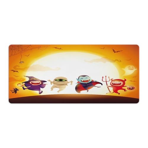 Großes Gaming-Mauspad, Happy Halloween-Druck, Schreibtischmatte, rutschfeste wasserdichte Gummiunterseite, verlängerte lange Tastaturmatte, Schreibtischzubehör für Gaming, Büro und Zuhause, 40 x 90 cm Großes Gaming-Mauspad, Happy Halloween-Druck, Schreibtischmatte, rutschfeste wasserdichte Gummiunterseite, verlängerte lange Tastaturmatte, Schreibtischzubehör für Gaming, Büro und Zuhause, 40 x 90 cm von Niapessel