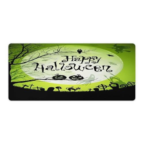 Großes Gaming-Mauspad, Happy Halloween-Druck, Schreibtischmatte, rutschfeste wasserdichte Gummiunterseite, verlängerte lange Tastaturmatte, Schreibtischzubehör für Gaming, Büro und Zuhause, 40 x 90 cm Großes Gaming-Mauspad, Happy Halloween-Druck, Schreibtischmatte, rutschfeste wasserdichte Gummiunterseite, verlängerte lange Tastaturmatte, Schreibtischzubehör für Gaming, Büro und Zuhause, 40 x 90 cm von Niapessel