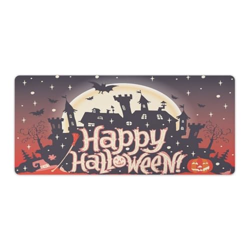 Großes Gaming-Mauspad, Happy Halloween-Druck, Schreibtischmatte, rutschfeste wasserdichte Gummiunterseite, verlängerte lange Tastaturmatte, Schreibtischzubehör für Gaming, Büro und Zuhause, 40 x 90 cm Großes Gaming-Mauspad, Happy Halloween-Druck, Schreibtischmatte, rutschfeste wasserdichte Gummiunterseite, verlängerte lange Tastaturmatte, Schreibtischzubehör für Gaming, Büro und Zuhause, 40 x 90 cm von Niapessel