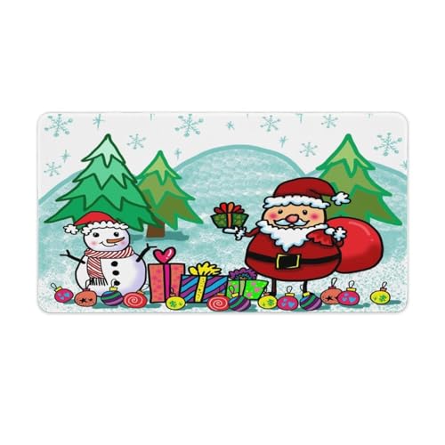Großes Gaming-Mauspad, Happy Santa Claus Schneemann, Schreibtischmatte, rutschfest, wasserdicht, Gummiunterseite, verlängerte lange Tastaturmatte, Schreibtischzubehör für Gaming, Büro und Zuhause, 40 Großes Gaming-Mauspad, Happy Santa Claus Schneemann, Schreibtischmatte, rutschfest, wasserdicht, Gummiunterseite, verlängerte lange Tastaturmatte, Schreibtischzubehör für Gaming, Büro und Zuhause, 40 von Niapessel