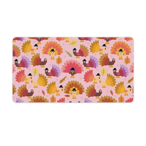 Großes Gaming-Mauspad, Happy Thanksgiving Truthahn-Druck, Schreibtischmatte, rutschfest, wasserdicht, Gummiunterseite, verlängerte lange Tastaturmatte, Schreibtischzubehör für Gaming, Büro und Zuhause Großes Gaming-Mauspad, Happy Thanksgiving Truthahn-Druck, Schreibtischmatte, rutschfest, wasserdicht, Gummiunterseite, verlängerte lange Tastaturmatte, Schreibtischzubehör für Gaming, Büro und Zuhause von Niapessel