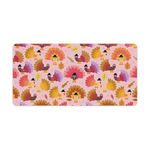 Großes Gaming-Mauspad, Happy Thanksgiving Truthahn-Druck, Schreibtischmatte, rutschfest, wasserdicht, Gummiunterseite, verlängerte lange Tastaturmatte, Schreibtischzubehör für Gaming, Büro und Zuhause Großes Gaming-Mauspad, Happy Thanksgiving Truthahn-Druck, Schreibtischmatte, rutschfest, wasserdicht, Gummiunterseite, verlängerte lange Tastaturmatte, Schreibtischzubehör für Gaming, Büro und Zuhause von Niapessel