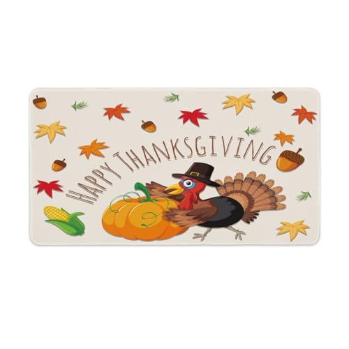Großes Gaming-Mauspad, Happy Thanksgiving Truthahn-Druck, Schreibtischmatte, rutschfest, wasserdicht, Gummiunterseite, verlängerte lange Tastaturmatte, Schreibtischzubehör für Gaming, Büro und Zuhause Großes Gaming-Mauspad, Happy Thanksgiving Truthahn-Druck, Schreibtischmatte, rutschfest, wasserdicht, Gummiunterseite, verlängerte lange Tastaturmatte, Schreibtischzubehör für Gaming, Büro und Zuhause von Niapessel