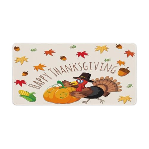 Großes Gaming-Mauspad, Happy Thanksgiving Truthahn-Druck, Schreibtischmatte, rutschfest, wasserdicht, Gummiunterseite, verlängerte lange Tastaturmatte, Schreibtischzubehör für Gaming, Büro und Zuhause Großes Gaming-Mauspad, Happy Thanksgiving Truthahn-Druck, Schreibtischmatte, rutschfest, wasserdicht, Gummiunterseite, verlängerte lange Tastaturmatte, Schreibtischzubehör für Gaming, Büro und Zuhause von Niapessel