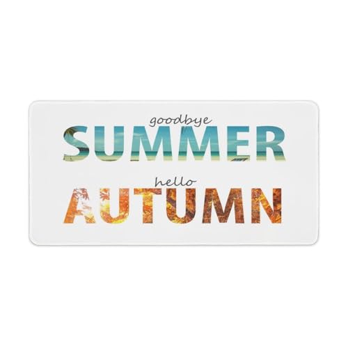 Großes Gaming-Mauspad, Hello Autumn Print, Schreibtischmatte, rutschfeste, wasserdichte Gummiunterseite, verlängerte lange Tastaturmatte, Schreibtischzubehör für Gaming, Büro und Zuhause, 30 x 60 cm Großes Gaming-Mauspad, Hello Autumn Print, Schreibtischmatte, rutschfeste, wasserdichte Gummiunterseite, verlängerte lange Tastaturmatte, Schreibtischzubehör für Gaming, Büro und Zuhause, 30 x 60 cm von Niapessel