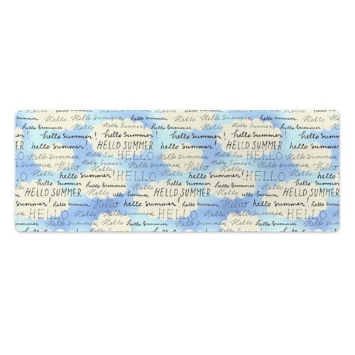 Großes Gaming-Mauspad, Hello Summer on a Blurred Sky Druck-Schreibtischmatte, rutschfeste wasserdichte Gummiunterseite, verlängerte lange Schreibtischunterlage, Tastaturmatte, Mauspads Großes Gaming-Mauspad, Hello Summer on a Blurred Sky Druck-Schreibtischmatte, rutschfeste wasserdichte Gummiunterseite, verlängerte lange Schreibtischunterlage, Tastaturmatte, Mauspads von Niapessel