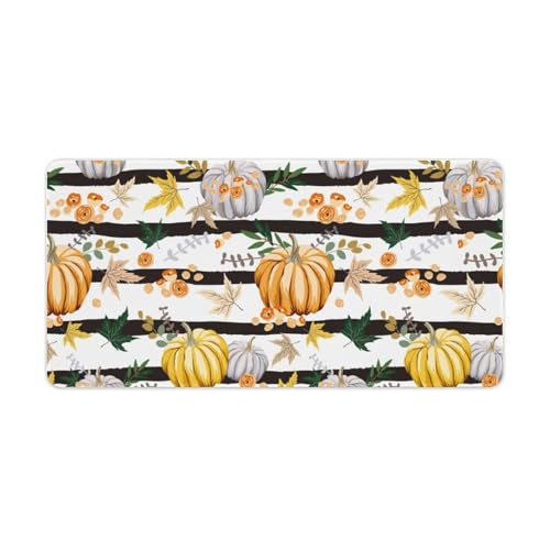 Großes Gaming-Mauspad, Herbst-Kürbis-Motiv, rutschfeste wasserdichte Gummiunterseite, verlängerte lange Tastaturmatte, Schreibtischzubehör für Gaming, Büro und Zuhause, 30 x 60 cm Großes Gaming-Mauspad, Herbst-Kürbis-Motiv, rutschfeste wasserdichte Gummiunterseite, verlängerte lange Tastaturmatte, Schreibtischzubehör für Gaming, Büro und Zuhause, 30 x 60 cm von Niapessel