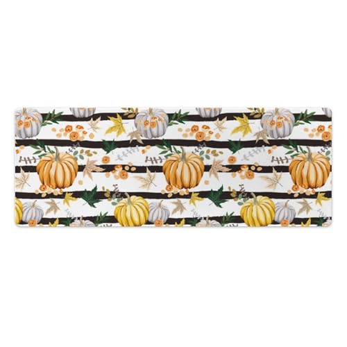Großes Gaming-Mauspad, Herbst-Kürbis-Motiv, rutschfeste wasserdichte Gummiunterseite, verlängerte lange Tastaturmatte, Schreibtischzubehör für Gaming, Büro und Zuhause, 30 x 80 cm Großes Gaming-Mauspad, Herbst-Kürbis-Motiv, rutschfeste wasserdichte Gummiunterseite, verlängerte lange Tastaturmatte, Schreibtischzubehör für Gaming, Büro und Zuhause, 30 x 80 cm von Niapessel