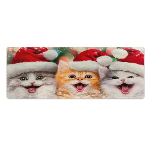 Großes Gaming-Mauspad, Katzen-Motiv mit liebenswerten Tiermotiven, rutschfeste wasserdichte Gummiunterseite, verlängerte lange Tastaturmatte, Schreibtischzubehör für Gaming, Büro und Zuhause, 30 x 80 Großes Gaming-Mauspad, Katzen-Motiv mit liebenswerten Tiermotiven, rutschfeste wasserdichte Gummiunterseite, verlängerte lange Tastaturmatte, Schreibtischzubehör für Gaming, Büro und Zuhause, 30 x 80 von Niapessel