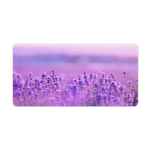 Großes Gaming-Mauspad, Lavendelblumen-Druck, Schreibtischmatte, rutschfeste wasserdichte Gummiunterseite, verlängerte lange Schreibtischunterlage, Tastaturmatte, Mauspads, Schreibtischzubehör für Großes Gaming-Mauspad, Lavendelblumen-Druck, Schreibtischmatte, rutschfeste wasserdichte Gummiunterseite, verlängerte lange Schreibtischunterlage, Tastaturmatte, Mauspads, Schreibtischzubehör für von Niapessel