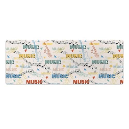 Großes Gaming-Mauspad, Musik-Melodie-Elemente, Druck-Schreibtischmatte, rutschfeste wasserdichte Gummiunterseite, verlängerte lange Tastaturmatte, Schreibtischzubehör für Gaming, Büro und Zuhause, 30 Großes Gaming-Mauspad, Musik-Melodie-Elemente, Druck-Schreibtischmatte, rutschfeste wasserdichte Gummiunterseite, verlängerte lange Tastaturmatte, Schreibtischzubehör für Gaming, Büro und Zuhause, 30 von Niapessel