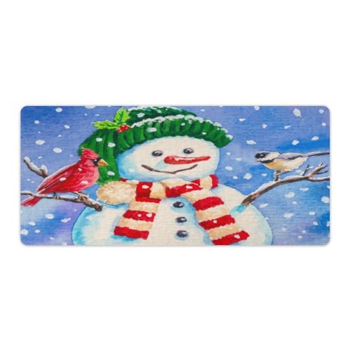 Großes Gaming-Mauspad, Schneemann-Vögel, Winter-Druck, Schreibtischmatte, rutschfest, wasserdicht, Gummiunterseite, verlängerte lange Tastaturmatte, Schreibtischzubehör für Gaming, Büro und Zuhause Großes Gaming-Mauspad, Schneemann-Vögel, Winter-Druck, Schreibtischmatte, rutschfest, wasserdicht, Gummiunterseite, verlängerte lange Tastaturmatte, Schreibtischzubehör für Gaming, Büro und Zuhause von Niapessel
