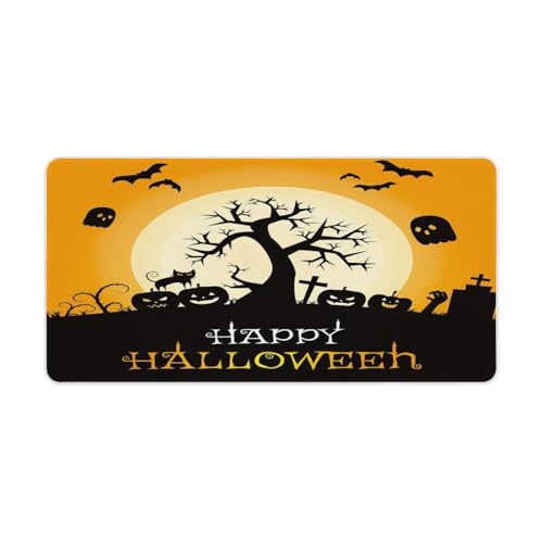 Großes Gaming-Mauspad, Schreibtischunterlage mit Halloween-Muster, rutschfeste wasserdichte Gummiunterseite, verlängerte lange Tastaturmatte, Schreibtischzubehör für Gaming, Büro und Zuhause, 30 x 60 Großes Gaming-Mauspad, Schreibtischunterlage mit Halloween-Muster, rutschfeste wasserdichte Gummiunterseite, verlängerte lange Tastaturmatte, Schreibtischzubehör für Gaming, Büro und Zuhause, 30 x 60 von Niapessel