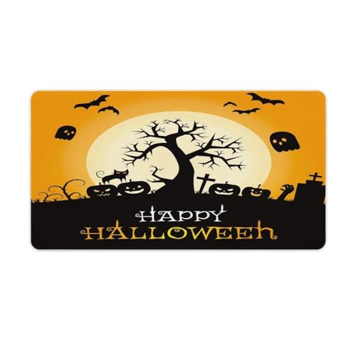 Großes Gaming-Mauspad, Schreibtischunterlage mit Halloween-Muster, rutschfeste wasserdichte Gummiunterseite, verlängerte lange Tastaturmatte, Schreibtischzubehör für Gaming, Büro und Zuhause, 40 x 75 Großes Gaming-Mauspad, Schreibtischunterlage mit Halloween-Muster, rutschfeste wasserdichte Gummiunterseite, verlängerte lange Tastaturmatte, Schreibtischzubehör für Gaming, Büro und Zuhause, 40 x 75 von Niapessel