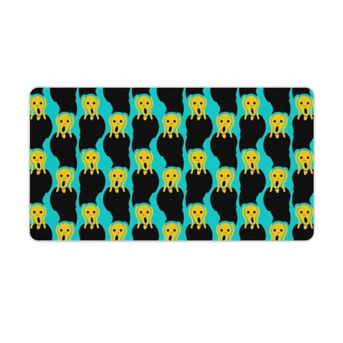 Großes Gaming-Mauspad, Scream Munch Art Horror-Druck, Schreibtischmatte, rutschfeste, wasserdichte Gummiunterseite, verlängerte lange Tastaturmatte, Schreibtischzubehör für Gaming, Büro und Zuhause Großes Gaming-Mauspad, Scream Munch Art Horror-Druck, Schreibtischmatte, rutschfeste, wasserdichte Gummiunterseite, verlängerte lange Tastaturmatte, Schreibtischzubehör für Gaming, Büro und Zuhause von Niapessel