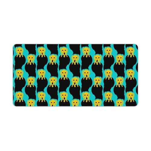 Großes Gaming-Mauspad, Scream Munch Art Horror-Druck, Schreibtischmatte, rutschfeste wasserdichte Gummiunterseite, verlängerte lange Tastaturmatte, Schreibtischzubehör für Gaming, Büro und Zuhause, 30 Großes Gaming-Mauspad, Scream Munch Art Horror-Druck, Schreibtischmatte, rutschfeste wasserdichte Gummiunterseite, verlängerte lange Tastaturmatte, Schreibtischzubehör für Gaming, Büro und Zuhause, 30 von Niapessel